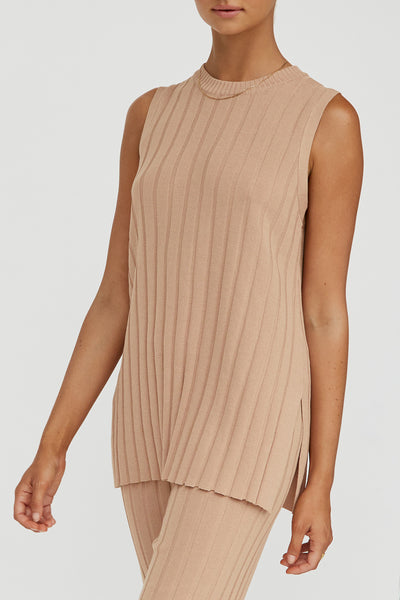 Karah Knit Top (Beige)