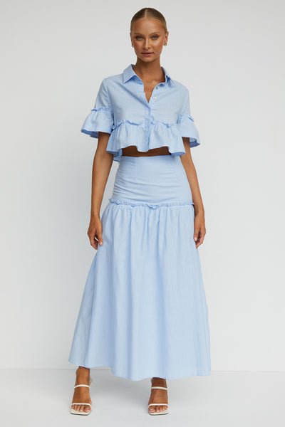 Maria Midi Skirt (Blue)