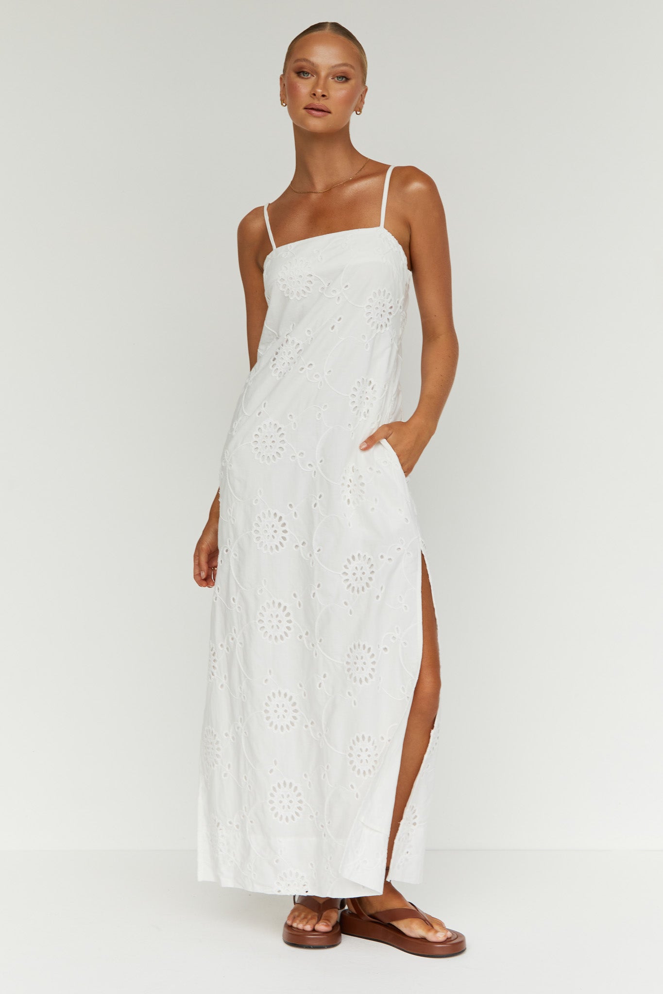 Imani Maxi Dress (White)