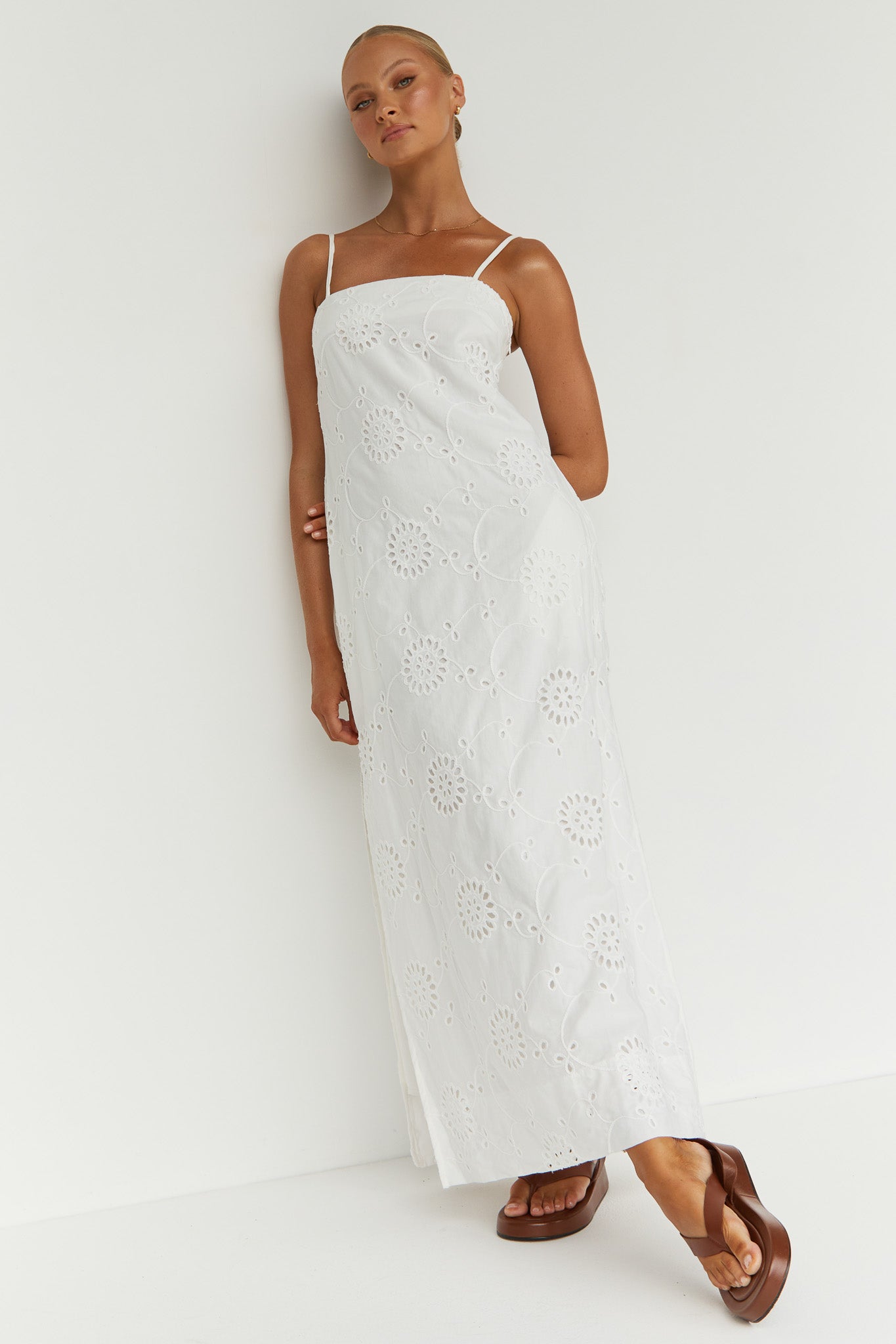 Imani Maxi Dress (White)