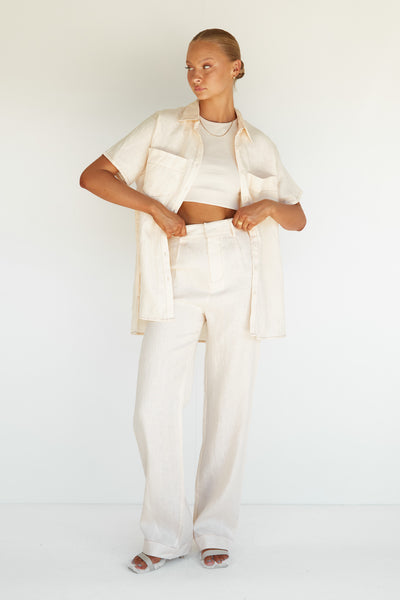 Nova Linen Shirt (Cream)