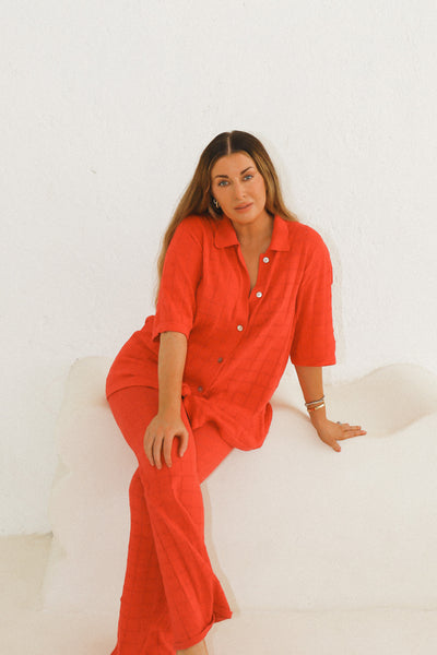 Solstice Knit Shirt (Red)